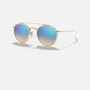 Ray-Ban Gold and Blue Gradient Sunglasses